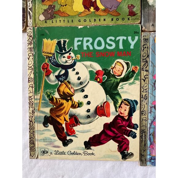 Vintage Little Golden Books Set Of 10 Including Frosty Peter Pan Sleeping Beauty - Picture 3 of 16